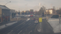 Křižovatka ulic Komenského a Velké Novosady