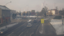 Křižovatka ulic Komenského a Velké Novosady