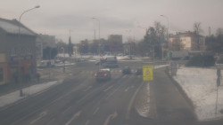 Křižovatka ulic Komenského a Velké Novosady