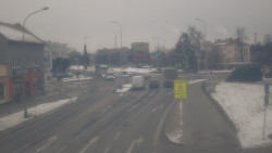 Křižovatka ulic Komenského a Velké Novosady