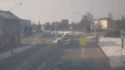 Křižovatka ulic Komenského a Velké Novosady