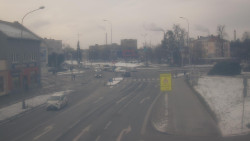 Křižovatka ulic Komenského a Velké Novosady