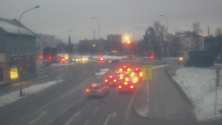 Křižovatka ulic Komenského a Velké Novosady