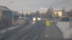 Křižovatka ulic Komenského a Velké Novosady