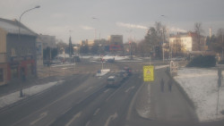 Křižovatka ulic Komenského a Velké Novosady