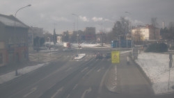 Křižovatka ulic Komenského a Velké Novosady