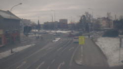 Křižovatka ulic Komenského a Velké Novosady