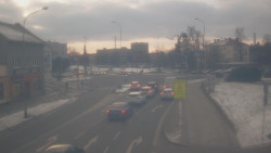 Křižovatka ulic Komenského a Velké Novosady