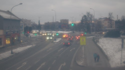 Křižovatka ulic Komenského a Velké Novosady