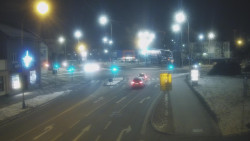 Křižovatka ulic Komenského a Velké Novosady