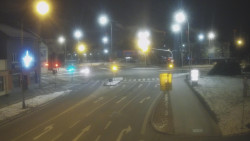 Křižovatka ulic Komenského a Velké Novosady