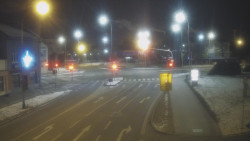 Křižovatka ulic Komenského a Velké Novosady