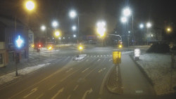 Křižovatka ulic Komenského a Velké Novosady