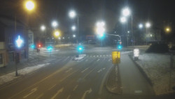 Křižovatka ulic Komenského a Velké Novosady