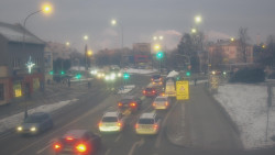 Křižovatka ulic Komenského a Velké Novosady