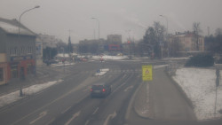 Křižovatka ulic Komenského a Velké Novosady