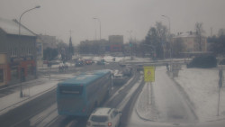 Křižovatka ulic Komenského a Velké Novosady