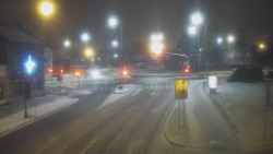 Křižovatka ulic Komenského a Velké Novosady