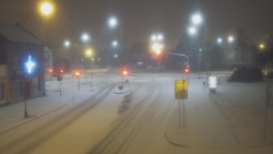 Křižovatka ulic Komenského a Velké Novosady