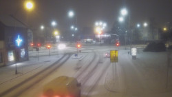 Křižovatka ulic Komenského a Velké Novosady