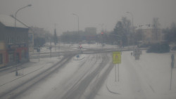 Křižovatka ulic Komenského a Velké Novosady