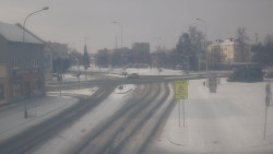 Křižovatka ulic Komenského a Velké Novosady