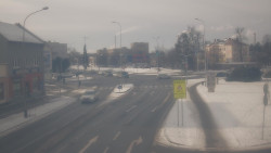 Křižovatka ulic Komenského a Velké Novosady