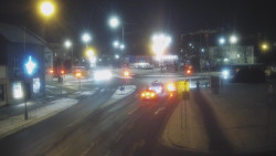 Křižovatka ulic Komenského a Velké Novosady