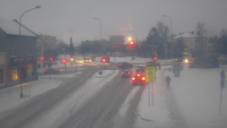 Křižovatka ulic Komenského a Velké Novosady