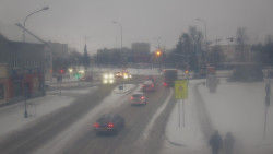 Křižovatka ulic Komenského a Velké Novosady