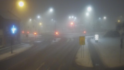 Křižovatka ulic Komenského a Velké Novosady