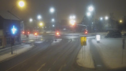 Křižovatka ulic Komenského a Velké Novosady