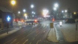 Křižovatka ulic Komenského a Velké Novosady