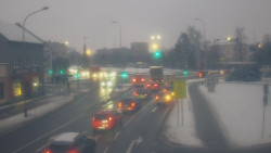 Křižovatka ulic Komenského a Velké Novosady