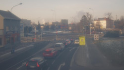 Křižovatka ulic Komenského a Velké Novosady