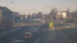 Křižovatka ulic Komenského a Velké Novosady