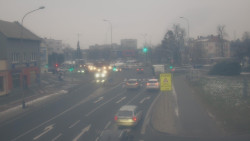 Křižovatka ulic Komenského a Velké Novosady