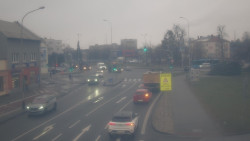 Křižovatka ulic Komenského a Velké Novosady