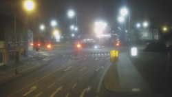 Křižovatka ulic Komenského a Velké Novosady