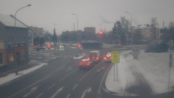 Křižovatka ulic Komenského a Velké Novosady