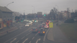 Křižovatka ulic Komenského a Velké Novosady