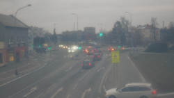 Křižovatka ulic Komenského a Velké Novosady