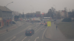 Křižovatka ulic Komenského a Velké Novosady