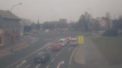 Křižovatka ulic Komenského a Velké Novosady