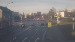 Křižovatka ulic Komenského a Velké Novosady