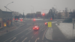 Křižovatka ulic Komenského a Velké Novosady