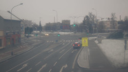 Křižovatka ulic Komenského a Velké Novosady