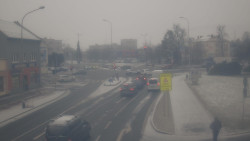 Křižovatka ulic Komenského a Velké Novosady