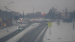 Křižovatka ulic Komenského a Velké Novosady