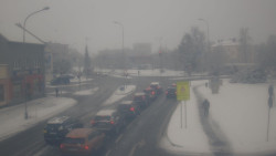 Křižovatka ulic Komenského a Velké Novosady